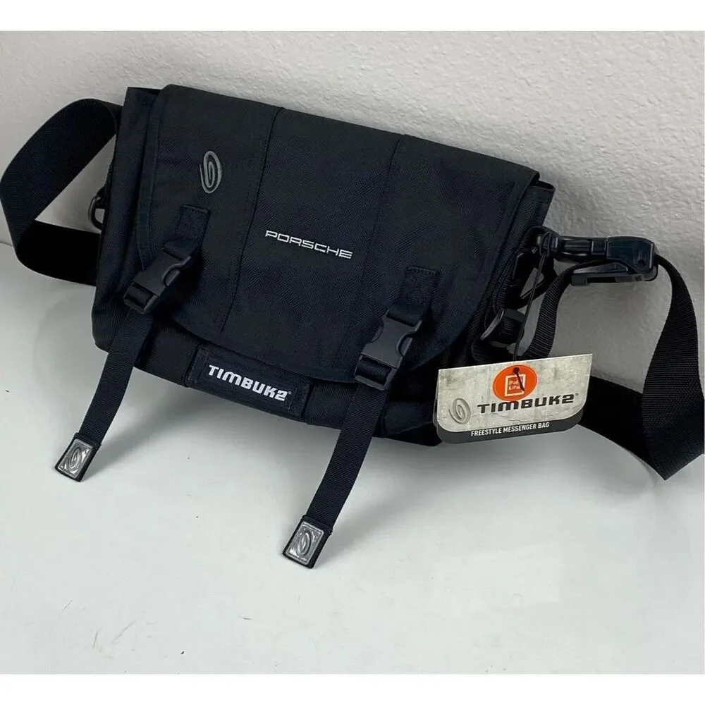 NWT Porsche Timbuk2 Freestyle Messenger Laptop Bag Commuter Crossbody XS Black E - Picture 2 of 13